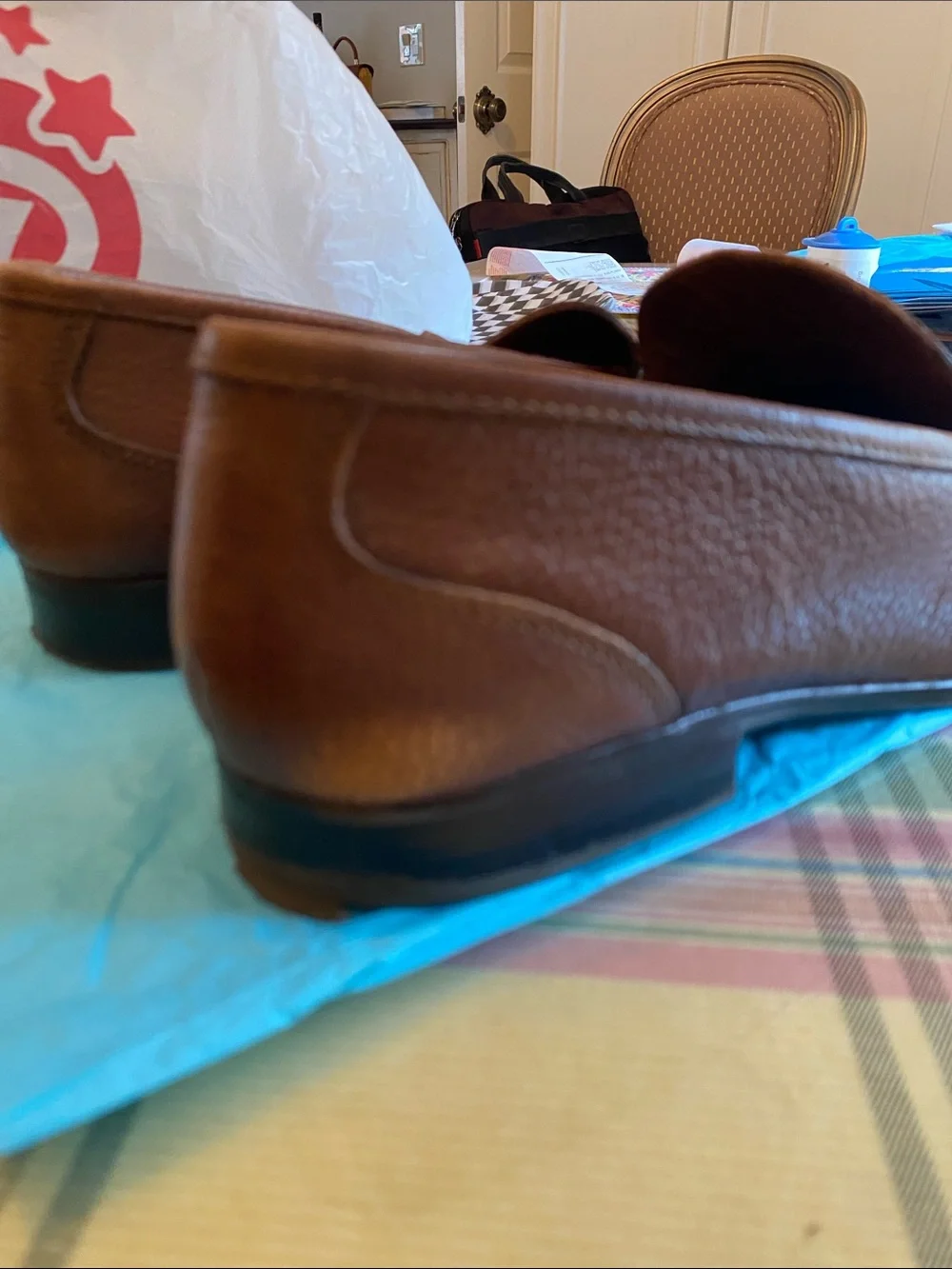 Alfani Men's Brown Leather Bit Loafers